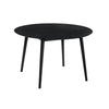 Cora Dining Table | Rounded Wood Top | Tapered Legs | Black
