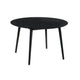 Cora Dining Table | Rounded Wood Top | Tapered Legs | Black