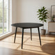 Cora Dining Table | Rounded Wood Top | Tapered Legs | Black