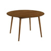 Cora Dining Table | Rounded Wood Top | Tapered Legs | Brown