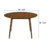 Dining Table with Wood and Rounded Tapered Legs Brown By Casagear Home BM270109