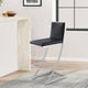 Preston Barstool | Channel Stitch | Cantilever Base | Black & Silver