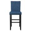 Bar Chair with Fabric Seat and Nailhead Trim Set of 2 Blue By Casagear Home BM271458