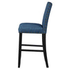 Bar Chair with Fabric Seat and Nailhead Trim Set of 2 Blue By Casagear Home BM271458