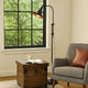 Preston Floor Lamp | 47" | Adjustable | Tapered Shade | Black