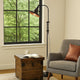Preston Floor Lamp | 47" | Adjustable | Tapered Shade | Black