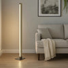 Preston Floor Lamp | 61" | Wood Column | Dimming LED | Brown