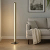Preston Floor Lamp | 61" | Wood Column | Dimming LED | Brown