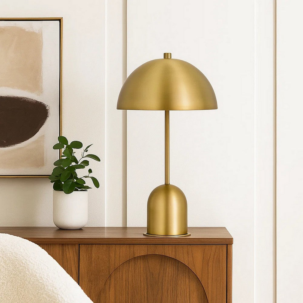 Nova Table Lamp | 20" | Dome Shade | Metal | Brass