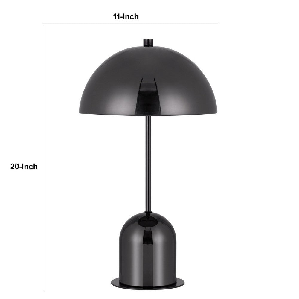 Nova Table Lamp | 20" | Dome Shade | Metal | Black