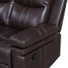 Joe 80 Inch Leather Recliner Sofa With Dropping Table Brown By Casagear Home BM272073