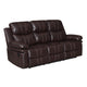 Joe 80 Inch Leather Recliner Sofa With Dropping Table Brown By Casagear Home BM272073