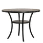 48 Inch Round Wood Counter Height Table with Flared Legs Gray By Casagear Home BM272081