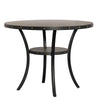 48 Inch Round Wood Counter Height Table with Flared Legs Gray By Casagear Home BM272081