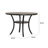 Dining Table | 48" Round Top | Flared Legs | Gray Wood