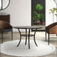 48 Inch Round Wood Dining Table with Flared Legs Gray By Casagear Home BM272082