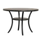 48 Inch Round Wood Dining Table with Flared Legs, Gray By Casagear Home