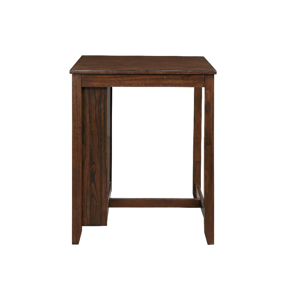 Gary 3 Piece Counter Table Set, Cherry Brown