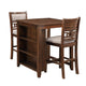 Gary 3 Piece Counter Table Set, Cherry Brown