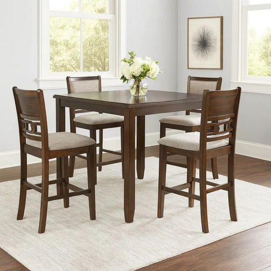 Gary 5 Piece Counter Table Set | 42" | Cherry Brown
