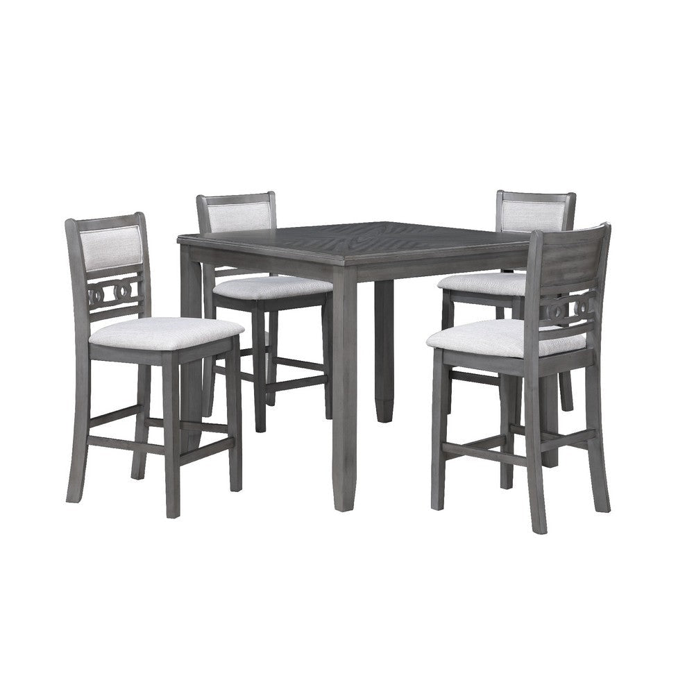 Gary 5 Piece Counter Table Set | 42" | Gray