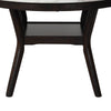Kate 47 Inch Round Dining Table with Faux Marble Top White and Black By Casagear Home BM272103