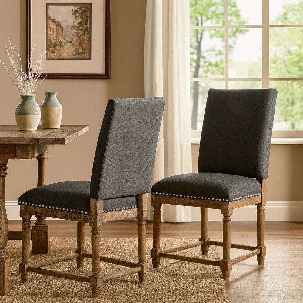 Kate Counter Height Chair | 40" | Velvet Seat | Set of 2 | Black