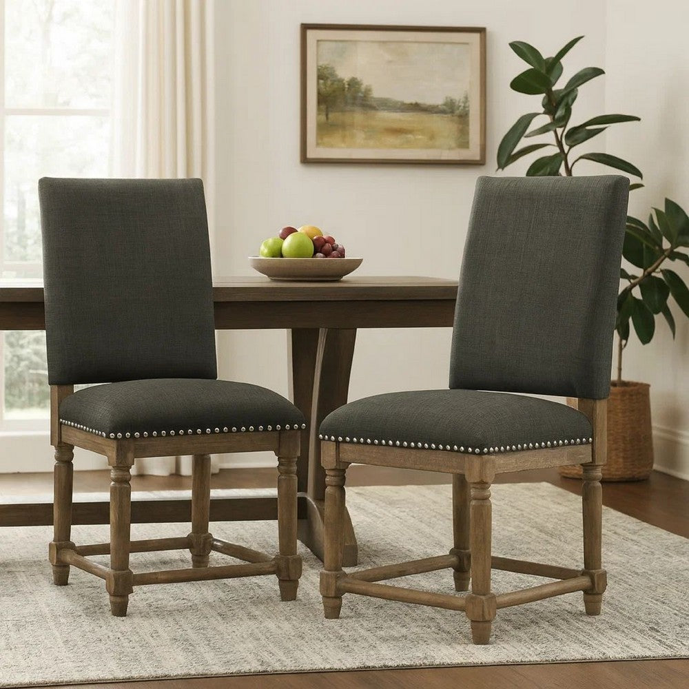 Kate Counter Height Chair | 40" | Velvet Seat | Set of 2 | Black