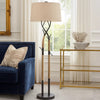 Floor Lamp | 60" | Tree Branch Base | Dimmer | Black