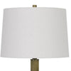 Table Lamp | 42’’ | Clear Glass | Dimmer | Oak Wood Accent BM272228