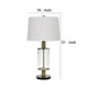 Table Lamp | 42’’ | Clear Glass | Dimmer | Oak Wood Accent BM272228