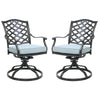 Wynn Outdoor Swivel Dining Chair Set of 2 | Light Blue