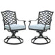 Wynn Outdoor Swivel Dining Chair Set of 2 | Light Blue