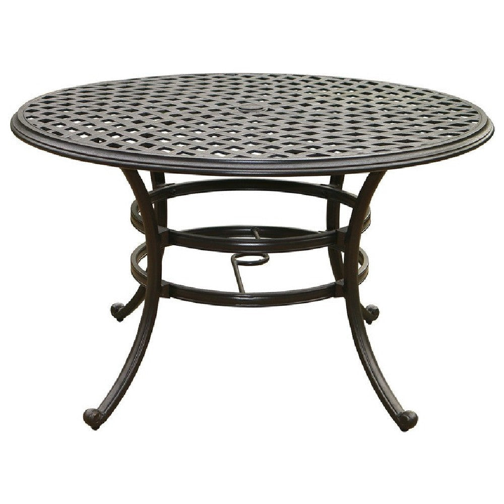 Wynn Outdoor Dining Table | 49’’ Round Top | Black Metal BM272254