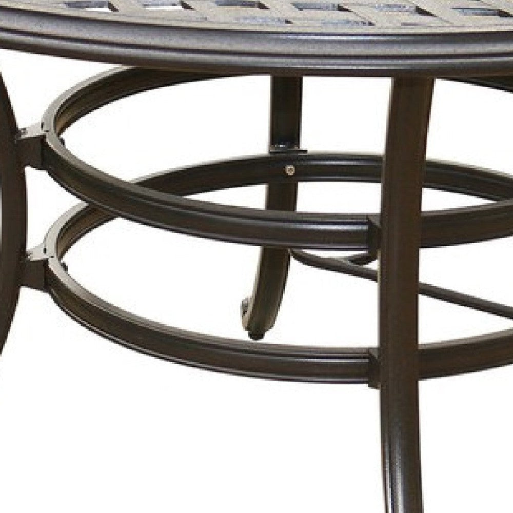 Wynn Outdoor Dining Table | 49’’ Round Top | Black Metal BM272254