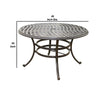 Wynn Outdoor Dining Table | 49’’ Round Top | Black Metal BM272254