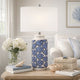Table Lamp | 27" | Coastal Ceramic | Sea Shells | Dimmer | Blue