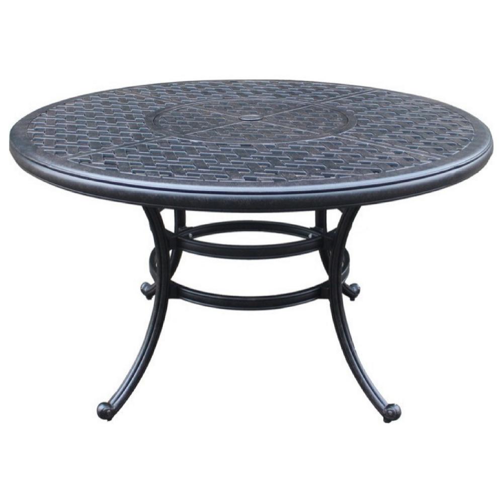 Outdoor Dining Table | 52’’ Round | Cast Metal | Dark Bronze BM272411