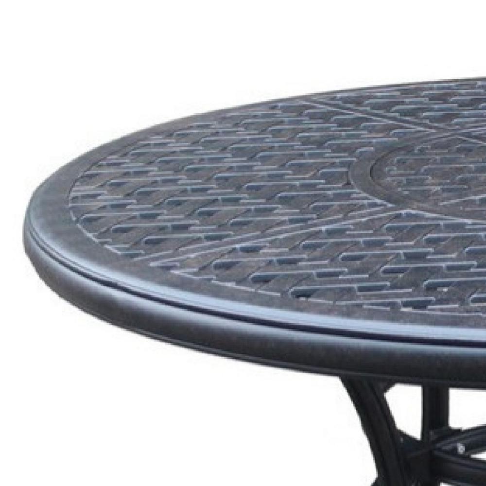 Outdoor Dining Table | 52’’ Round | Cast Metal | Dark Bronze BM272411