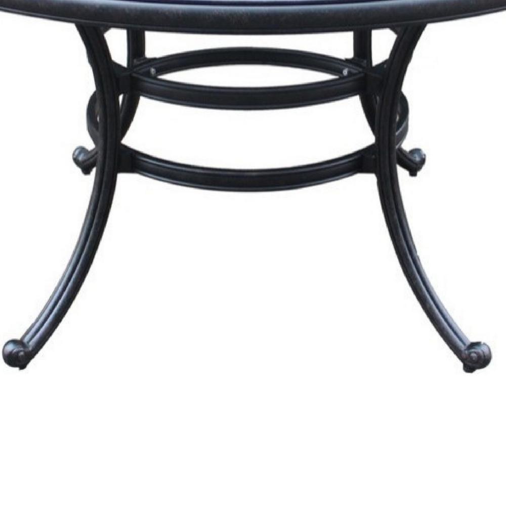 Outdoor Dining Table | 52’’ Round | Cast Metal | Dark Bronze BM272411