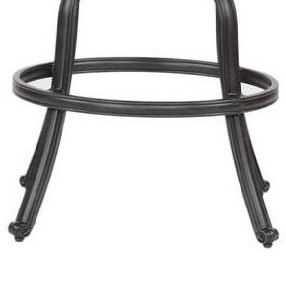 Zoe Outdoor Barstool | 49’’ Swivel | Set of 2 | Black & Brown BM272439