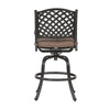 Zoe Outdoor Barstool | 49" Swivel | Set of 2 | Black & Brown
