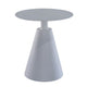 Outdoor Side Table | 22" | Aluminum | Cone Base | White