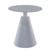 Outdoor Side Table | 22" | Aluminum | Cone Base | White