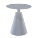 Outdoor Side Table | 22" | Aluminum | Cone Base | White