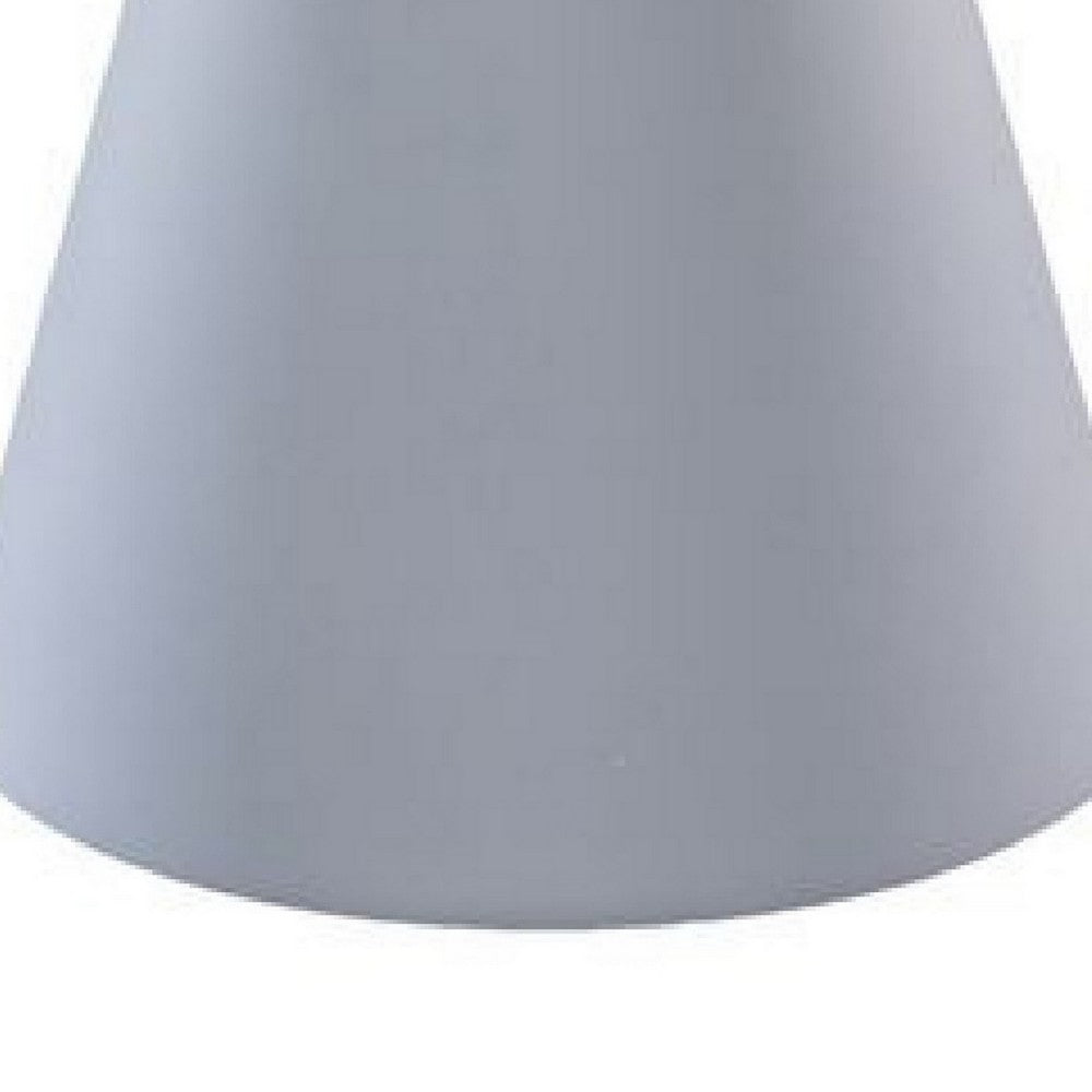 Outdoor Side Table | 22" | Aluminum | Cone Base | White