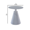 Outdoor Side Table | 22’’ | Aluminum | Cone Base | White BM272452