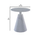 Outdoor Side Table | 22’’ | Aluminum | Cone Base | White BM272452
