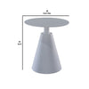 Outdoor Side Table | 22" | Aluminum | Cone Base | White
