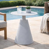 Outdoor Side Table | 22" | Aluminum | Cone Base | White